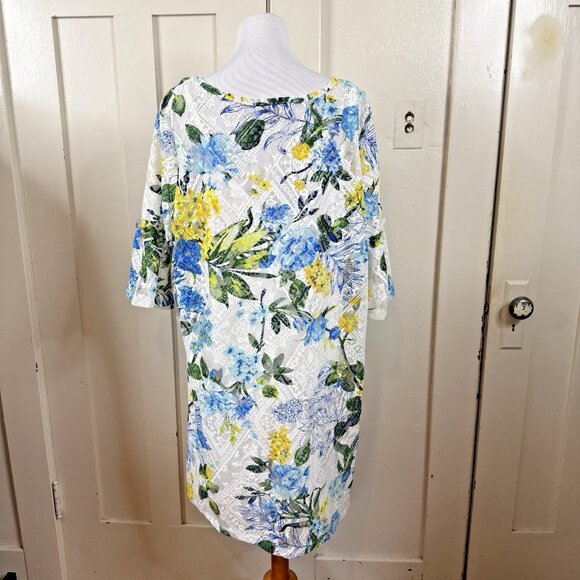 Harlow & Rose Colorful Floral Boho Coastal Festival Hippie Maxi Lace Dress 2X - Picture 5 of 8